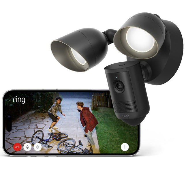 Ring Floodlight Cam (2nd Gen) - Wired - Black Security Camera - Retinal 2K - 2 Pack – view 2