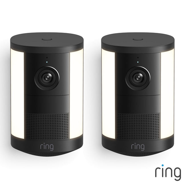Ring Spotlight Cam (2nd Gen) Battery Black Security Camera - 2 Pack