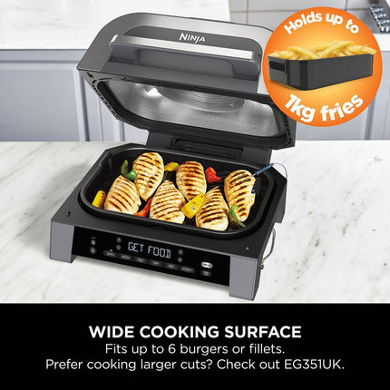 Ninja DG551UK 6-in-1 MAX Grill & Air Fryer in Grey – view 3
