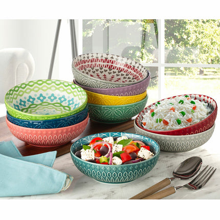 Signature Housewares Stoneware Bowls, 10 Piece