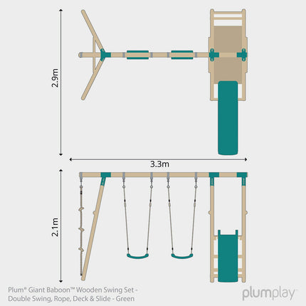 Plum Ultimate IV Premium Wood Swing (3-10 Years) – view 8