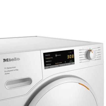 Miele TSA523 WP 8kg Heat Pump Tumble Dryer, A+++ Rated in White