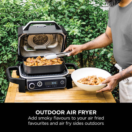 Ninja OG703UK Woodfire Electric BBQ Grill & Smoker in Grey – view 3