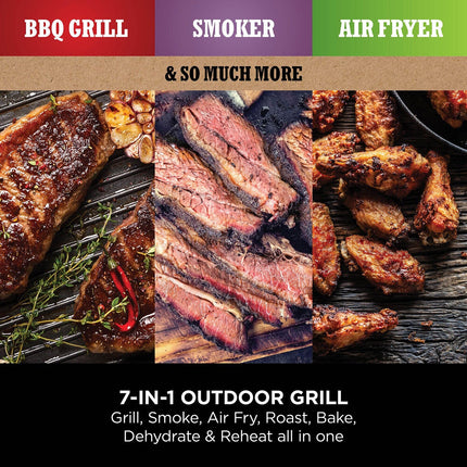 Ninja OG703UK Woodfire Electric BBQ Grill & Smoker in Grey – view 2