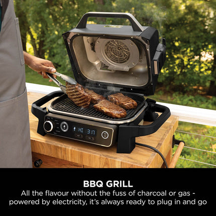 Ninja OG703UK Woodfire Electric BBQ Grill & Smoker in Grey – view 4