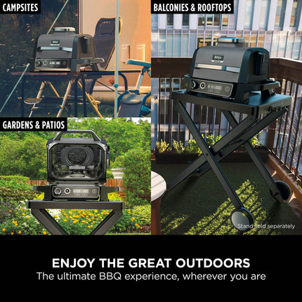 Ninja OG703UK Woodfire Electric BBQ Grill & Smoker in Grey – view 8