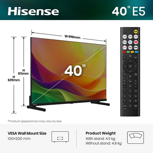 Hisense 40E5STUK 40 Inch Full HD Smart TV – view 2