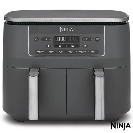 Ninja DZ300UK 6-in-1 Dual Zone Air Fryer in Gun Metal Grey