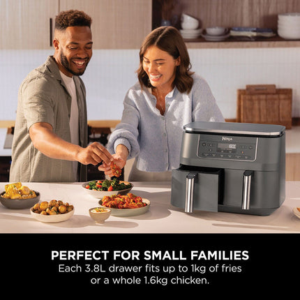 Ninja DZ300UK 6-in-1 Dual Zone Air Fryer in Gun Metal Grey – view 7