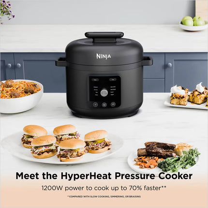Ninja PC201UK HyperHeat 6L 9-in-1 Pressure & Rice Cooker in Black