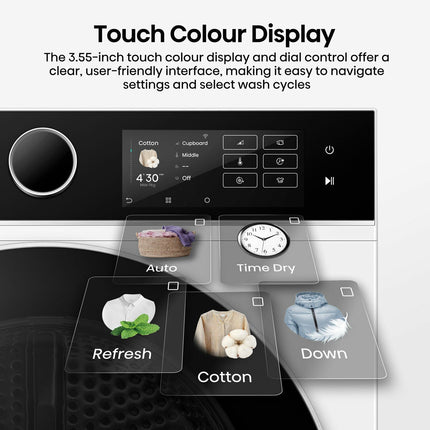 Hisense KitchenFit 5i Series DH5I904BWBC, 9kg Heat Pump Dryer, A+++ Rated in White – view 6