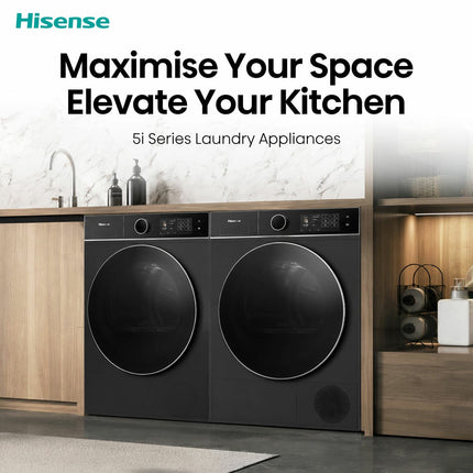 Hisense KitchenFit 5i Series DH5I904BBBC, 9kg Heat Pump Dryer, A+++ Rated in Black – view 3