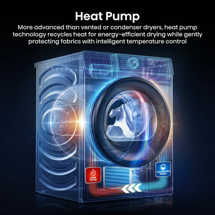 Hisense KitchenFit 5i Series DH5I904BWBC, 9kg Heat Pump Dryer, A+++ Rated in White – view 8