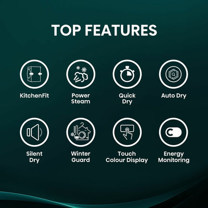 Hisense KitchenFit 5i Series DH5I904BBBC, 9kg Heat Pump Dryer, A+++ Rated in Black – view 4