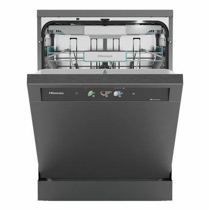Hisense HS693A90ADBX, 16 Place Setting, Freestanding Dishwasher, A Rated in Silver – view 2