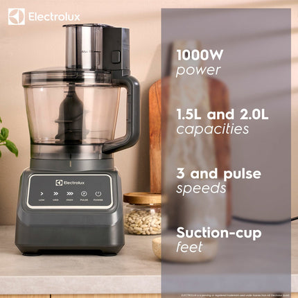 Electrolux SDA2838ELGRY 1000W Multi Food Processor & Blender in Grey – view 2