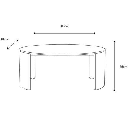 Gallery Marzio White Marble Coffee Table – view 2