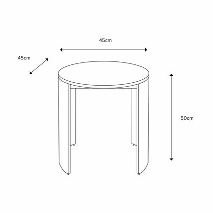 Gallery Marzio White Marble Side Table – view 2