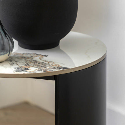 Gallery Marzio White Marble Side Table – view 3