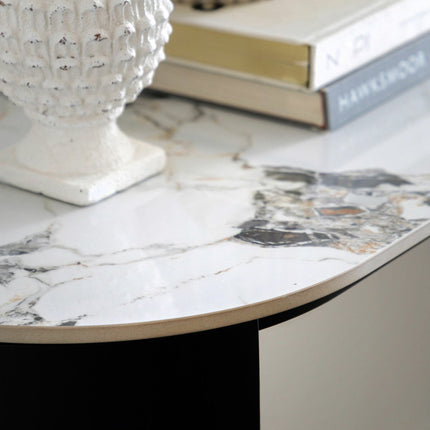 Gallery Marzio White Marble Console Table – view 3