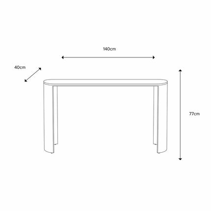 Gallery Marzio White Marble Console Table – view 2
