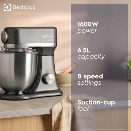 Electrolux SDA2842ELGRY 1600W Die-Cast 6.5L Stand Mixer in Grey – view 2