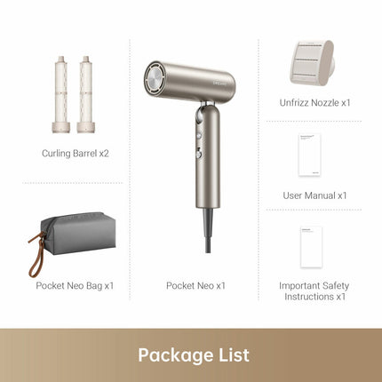 Dreame Pocket Neo Hair Dryer in Gold – view 2