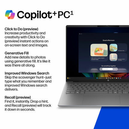 HP Omnibook 5, Copilot+ PC, Intel Core Ultra 7, 16GB RAM, 512GB SSD, 16 inch OLED Laptop, 16-bm0000nax – view 5
