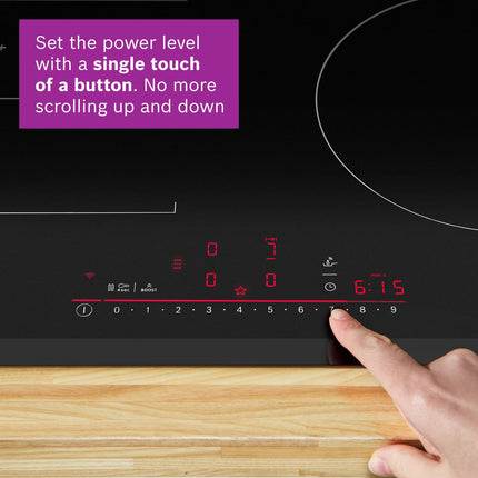 Bosch Series 6 PIV831HB1E 80cm Touch Control Induction Hob in Black – view 2