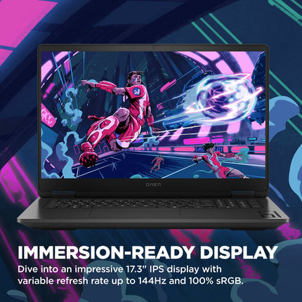 HP OMEN, AMD Ryzen AI 7, 16GB RAM, 1TB SSD, NVIDIA GeForce RTX 5060, 17.3 inch Gaming Laptop, 17-db1000na – view 2