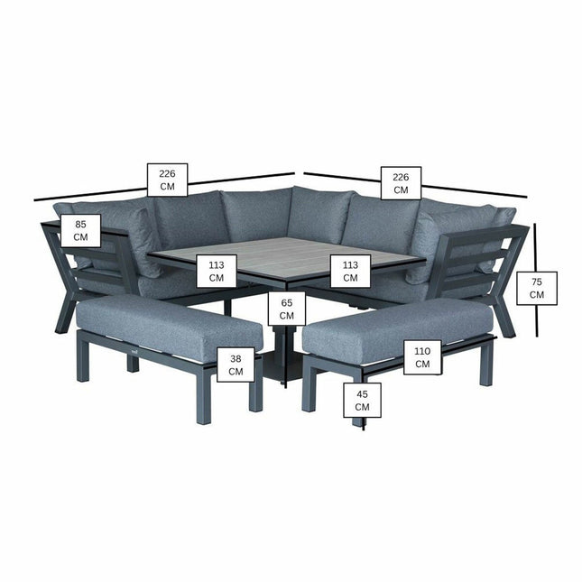 Bramblecrest San Marino 4 Piece Deep Seating Corner Patio Set – view 2