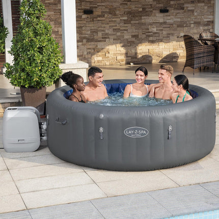 Lay-Z-Spa Santorini MaxHold EnergySense Smart Luxe HydroJet Pro, 7 Person Inflatable Spa