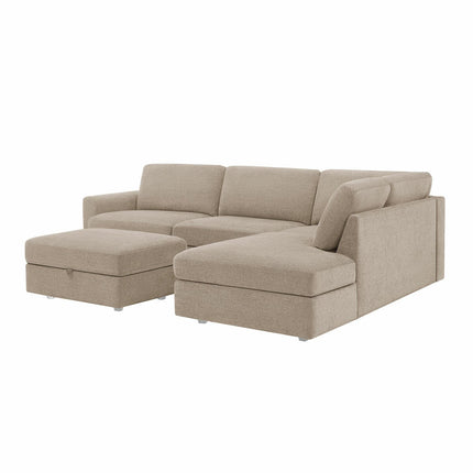 Broyhill Oswin Fabric Corner Sofa with Storage Ottoman in 2 Configurations – view 3