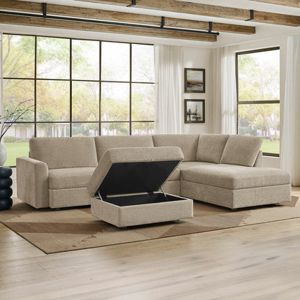Broyhill Oswin Fabric Corner Sofa with Storage Ottoman in 2 Configurations – view 6