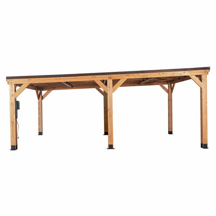 Backyard Discovery Kingsport 20ft x 12ft Wooden Carport – view 2