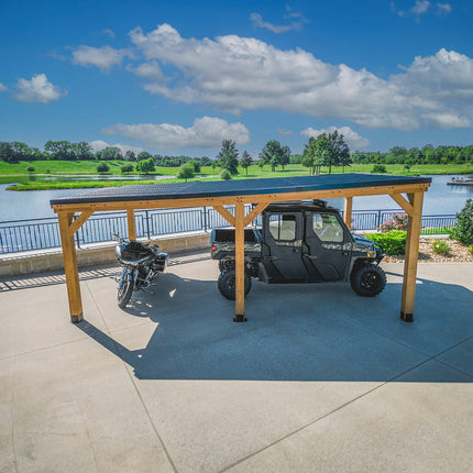 Backyard Discovery Kingsport 20ft x 12ft Wooden Carport – view 4
