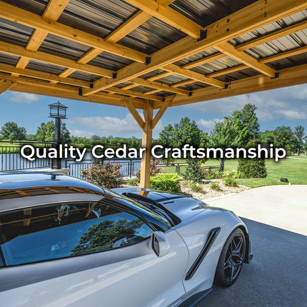 Backyard Discovery Kingsport 20ft x 12ft Wooden Carport – view 6