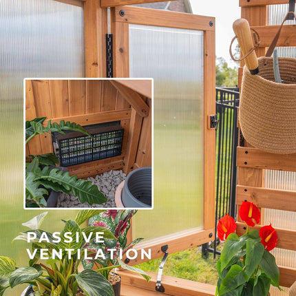 Backyard Discovery 9ft X 6ft Willow Wooden Greenhouse – view 8