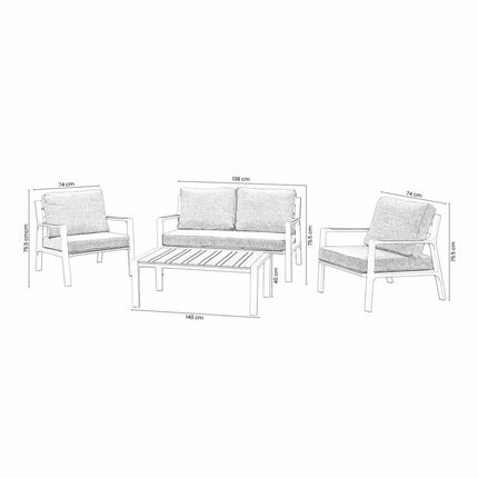 Norfolk Leisure Stratton 4 Piece Patio Set – view 2