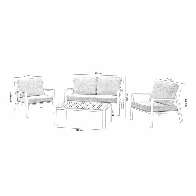 Norfolk Leisure Stratton 4 Piece Patio Set – view 2