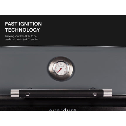 Everdure by Heston Blumenthal Force 2 Burner Gas Barbecue in Graphite – view 4