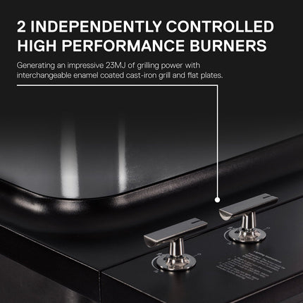 Everdure by Heston Blumenthal Force 2 Burner Gas Barbecue in Graphite – view 6