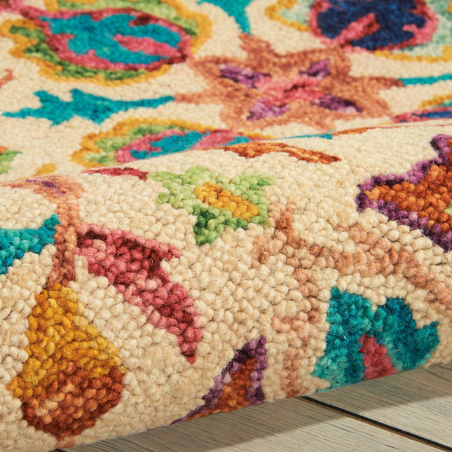 Nourison Vibrant Wool Ivory Rug, in 3 Sizes – view 2