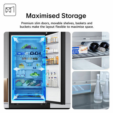 LG Fit & Max, GBBS524CPY Fridge Freezer, C Rated in Silver – view 7