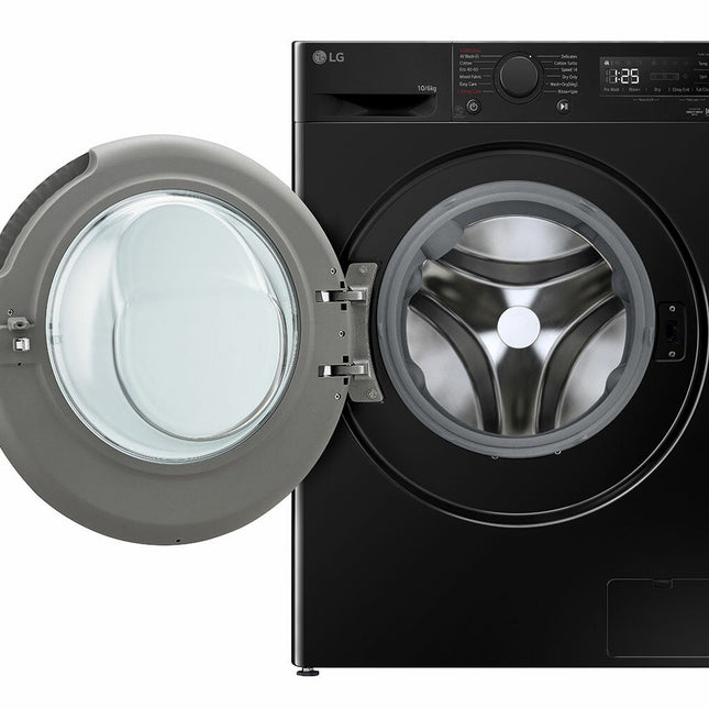 LG Series 4, FWY606NCLN1 10/6kg Washer Dryer, E Rated in Black – view 2