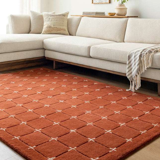 Livabliss Brook Orange Wool Rug, In 2 Sizes