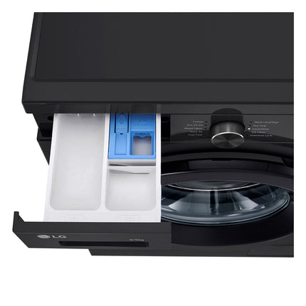 LG Series 2 W4X1095NNK, 9/5kg Washer Dryer, E Rated in Black – view 3