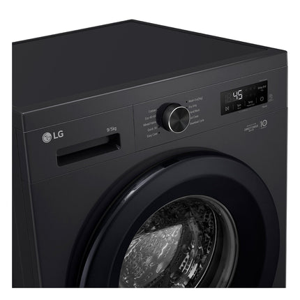LG Series 2 W4X1095NNK, 9/5kg Washer Dryer, E Rated in Black – view 4