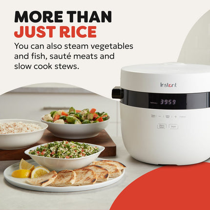 Instant Pot 5L / 20 Cup Rice Cooker & Steamer in White – view 4