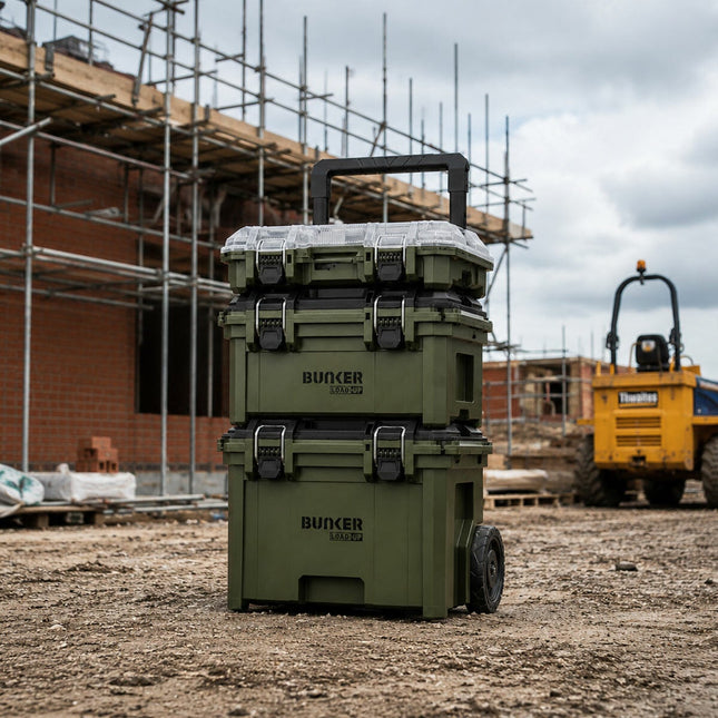 BUNKER 3 Piece Load-Up Wheeled Stacking Tool Storage System